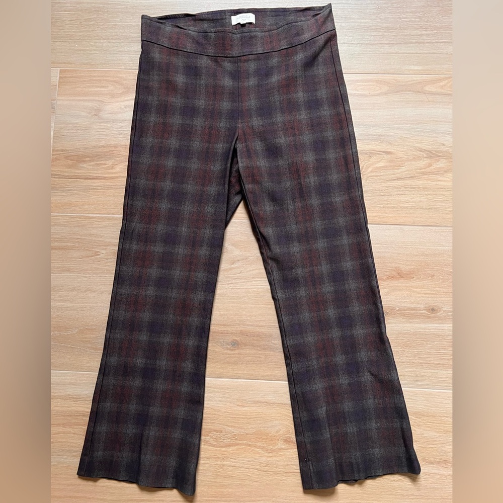 Avenue Montaigne Plaid Cropped Pull On Pants Size 8 - Retail ~$250